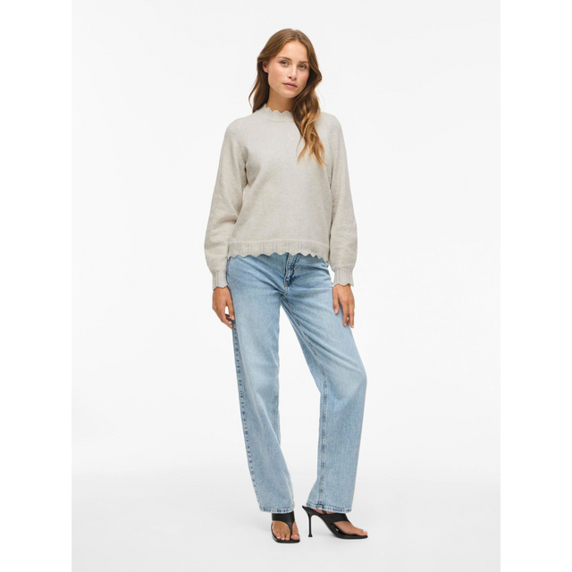 VILA Nikolina O-Neck L/S Knit Top