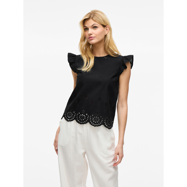 VILA Vihortensa O-Neck Frill Top