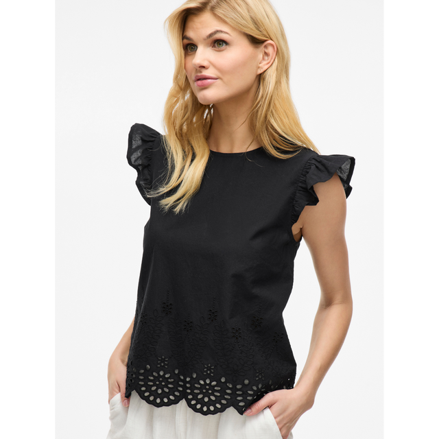 VILA Vihortensa O-Neck Frill Top