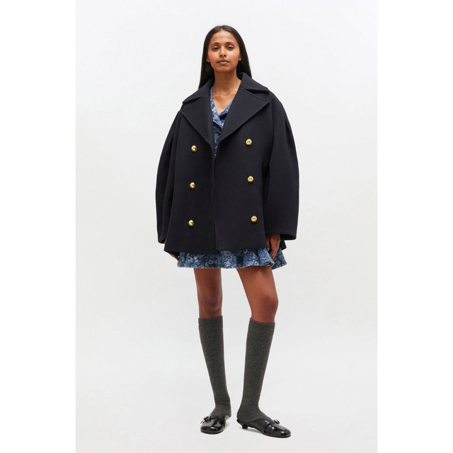 Ganni Peacoat Wool