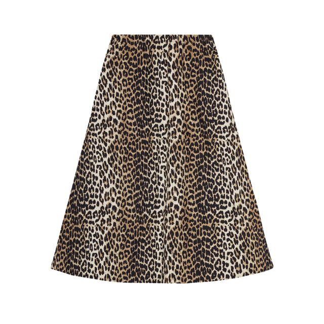 Ganni Printed Cotton Maxi Skirt