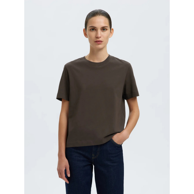 Selected Women T-shirt Essential SS Boxy Tee Noos