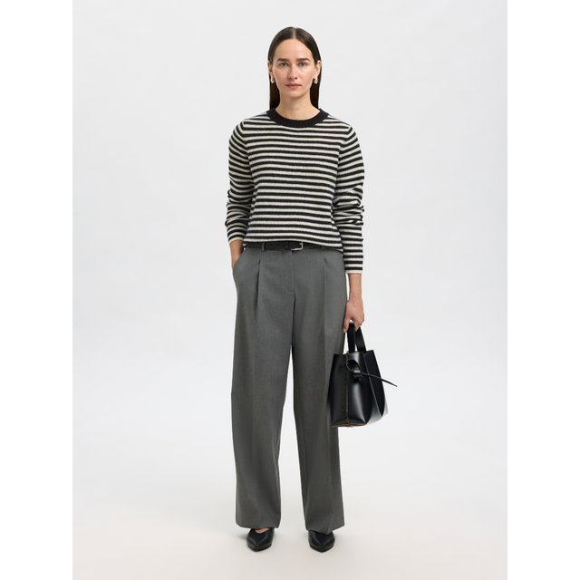 Selected Women Fana LS Knit Wool O-Neck