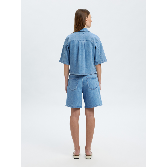 Selected Femme Anya 2/4 Short Denim Shirt