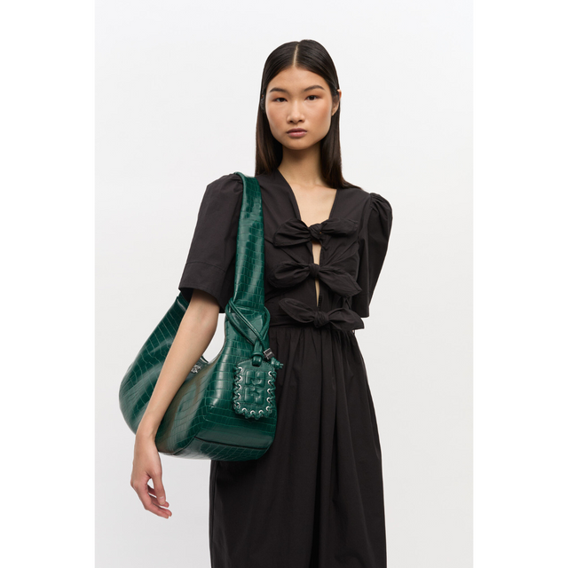 Ganni Ganni Bou Bag Hobo Medium Croc