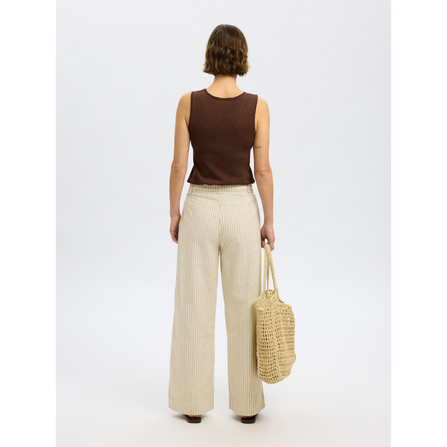 Selected Women Johanne HW Striped Belted Long