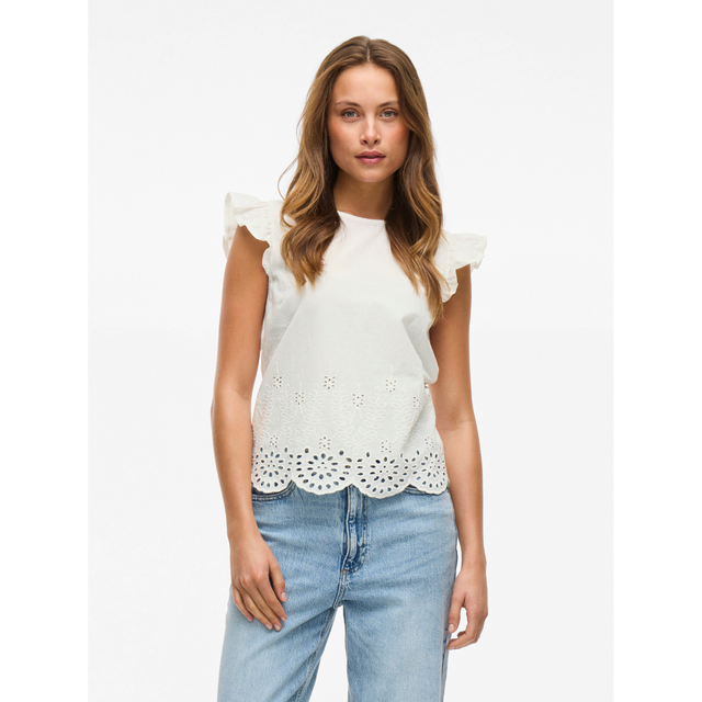 VILA Vihortensa O-Neck Frill Top