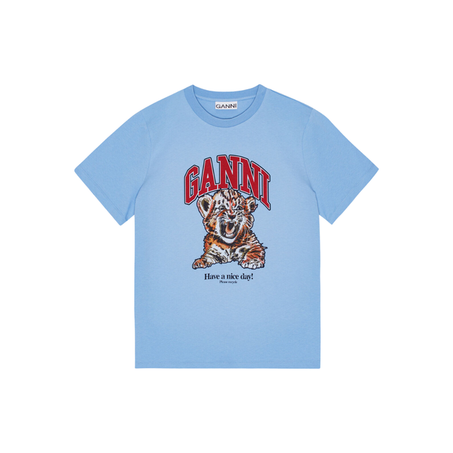 Ganni Basic Jersey Tiger Relaxed Tsh