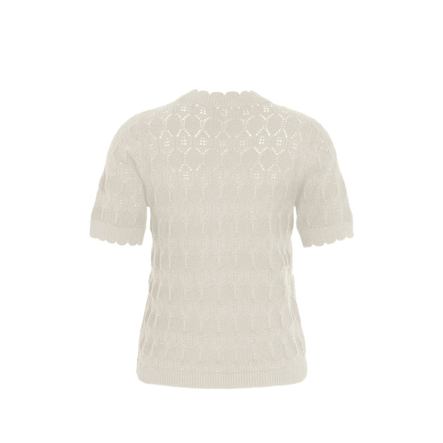 VILA-Lowen s/s Pointelle Knit Top