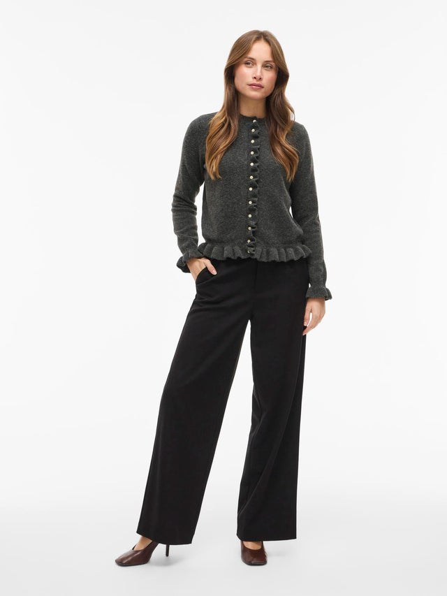 VILA Vijacia O-Neck L/S Frill Knit
