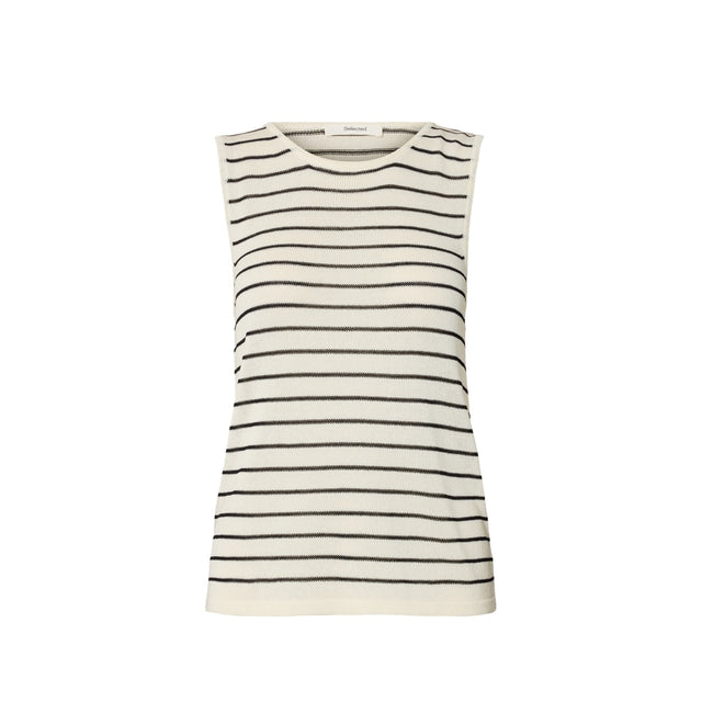 Sort striktop fra Selected Women - front