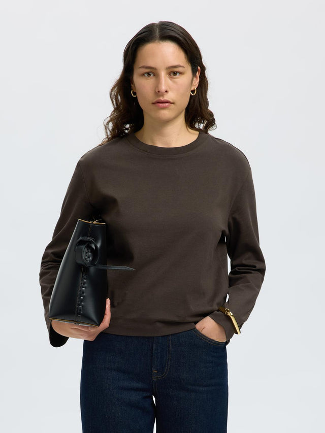 Selected Women Essential LS Boxy Tee