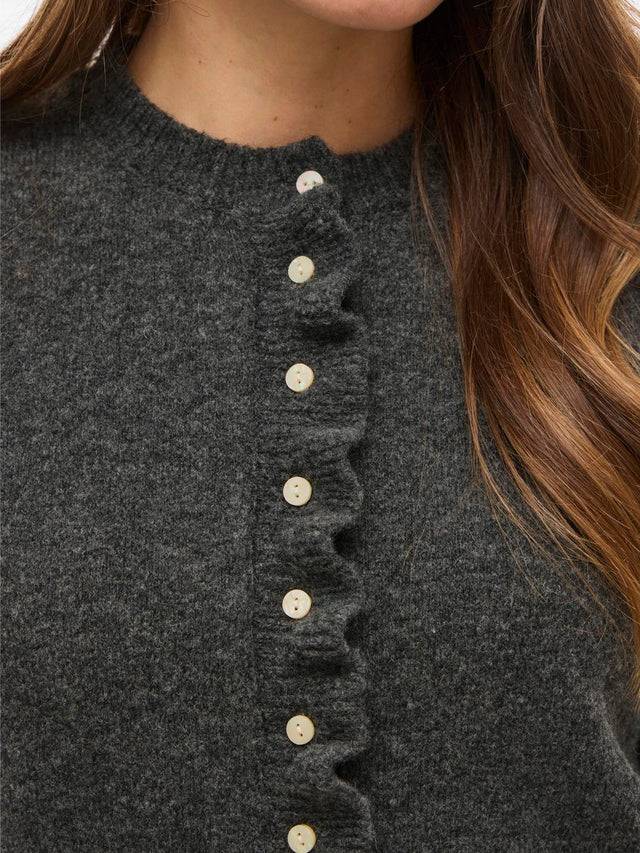 VILA Vijacia O-Neck L/S Frill Knit