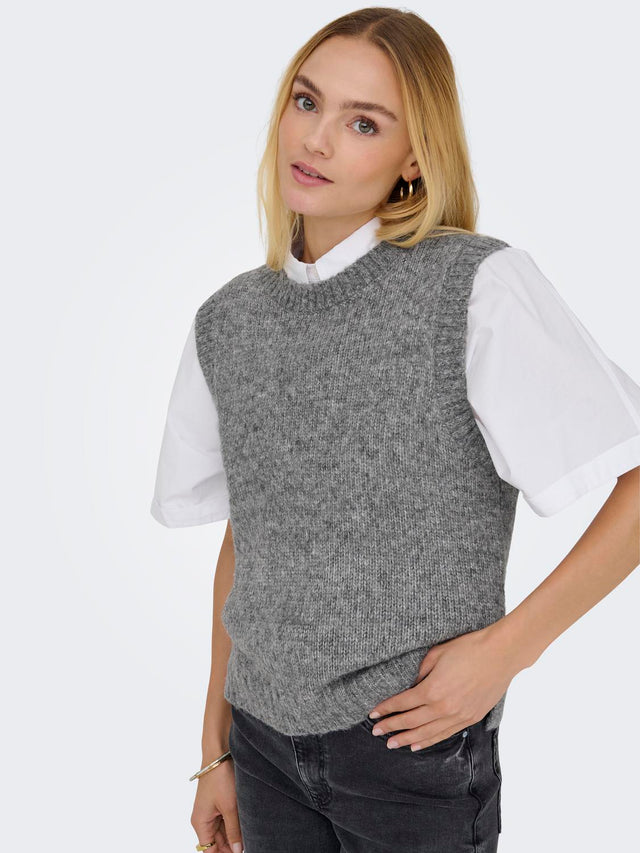 JDY Malone S/L O-neck Vest Knit
