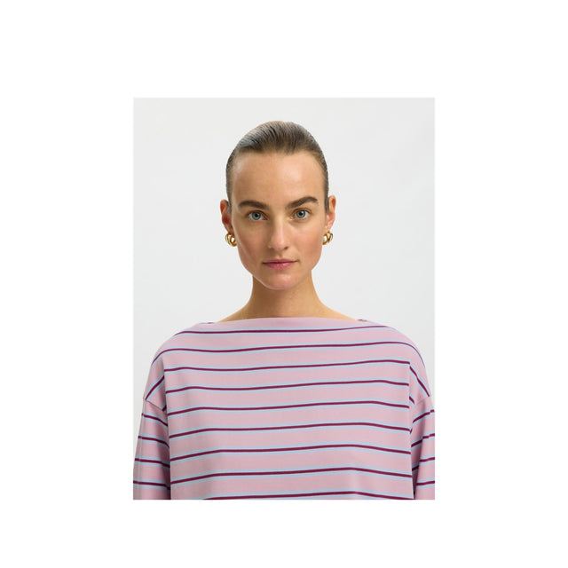 Selected Women Polly LS Boatneck Striped Tee