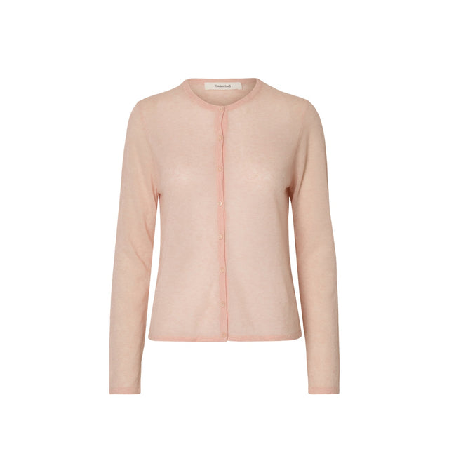 Pale dogwood strik cardigan fra Selected woman - foran