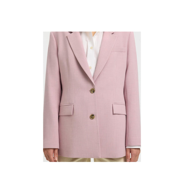Smuk lyserød Rita classic blazer fra Selected Women - closeup
