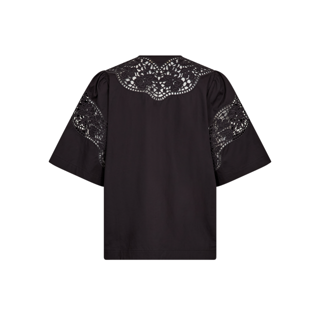 Smuk og romantisk cotoni bluse fra Mos Mosh - bag