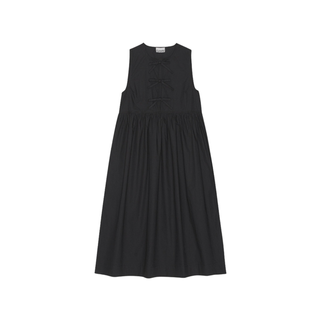 Ganni Cotton Poplin Midi Dress