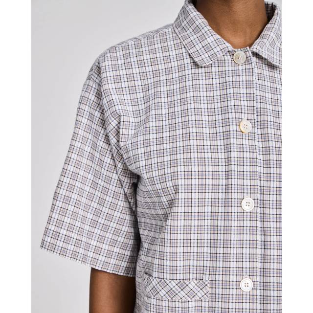 Gai Lisva Elsa S/S Checkered Shirt W/Pocket