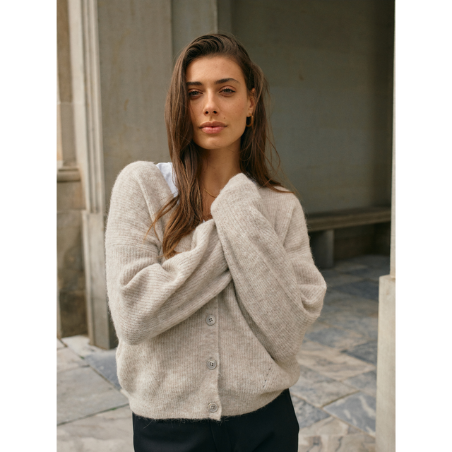 Mos Mosh Thora V-Neck Knit Cardigan