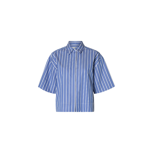 Selected Femme Fia 2/4 Cropped Striped Shirt
