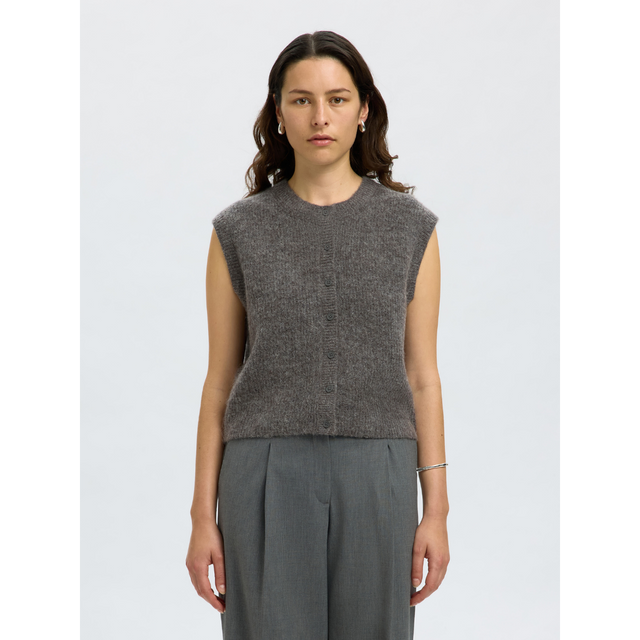 Selected Women Lulu SL Button O-Neck Vest