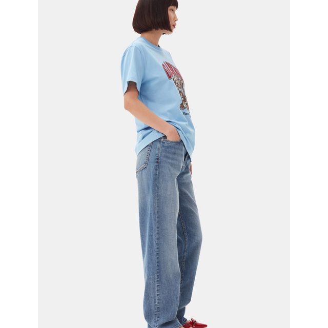 Ganni Basic Jersey Tiger Relaxed Tsh