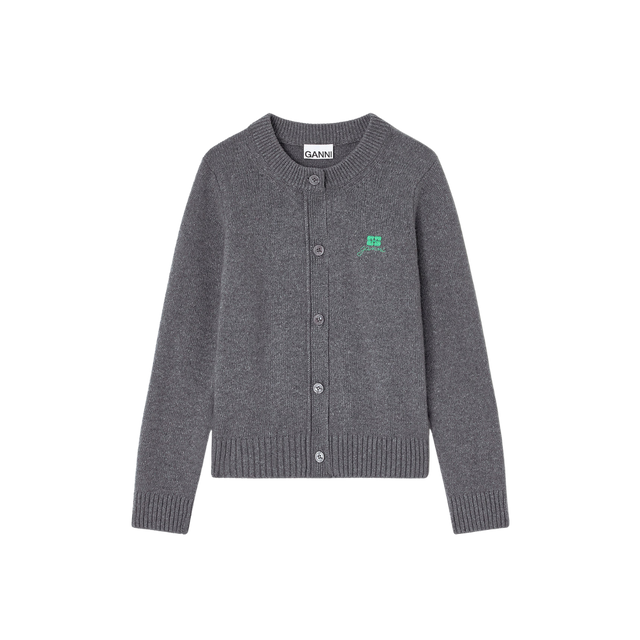 Ganni Core Future Wool Mix Cardigan