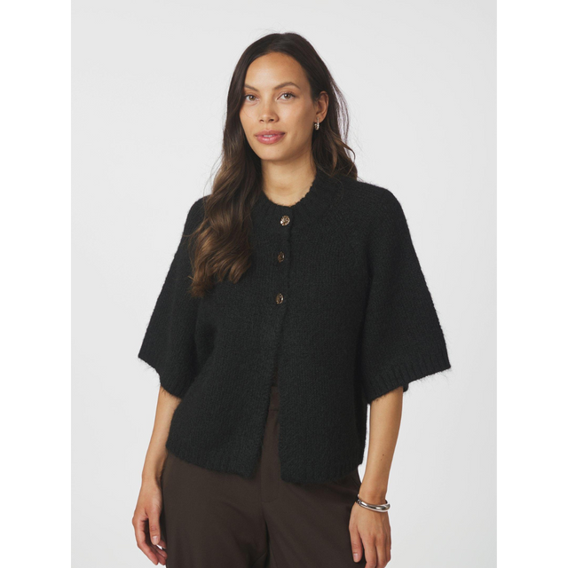 Neo Noir Benuta Fluffy Knit Cardigan