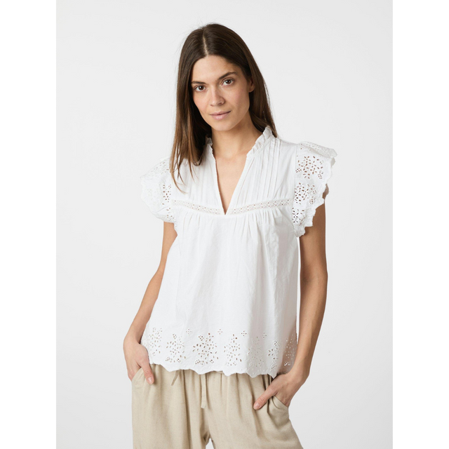 Neo Noir Kyoti Embroidery Top