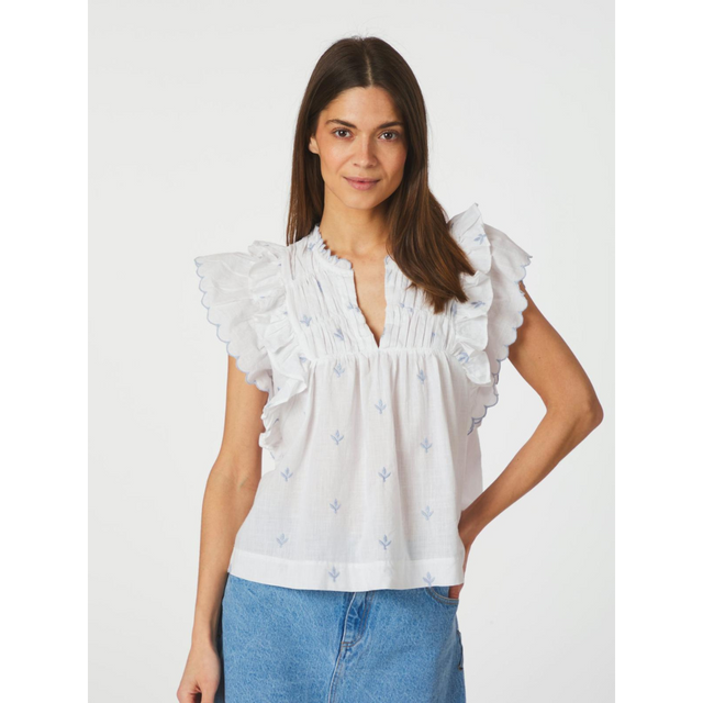 Neo Noir Jayla Embroidery Top