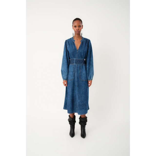 Lollys Laundry Paris Midi Dress LS