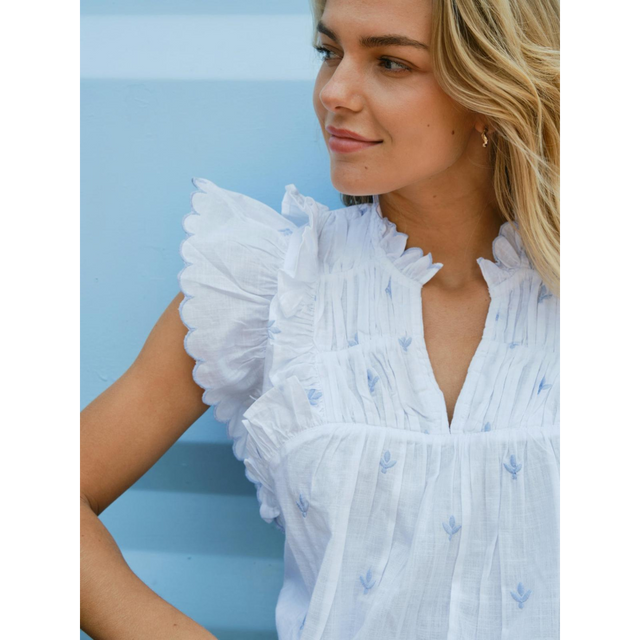 Neo Noir Jayla Embroidery Top
