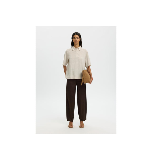 Selected Women Luisa Linen Blend Polo