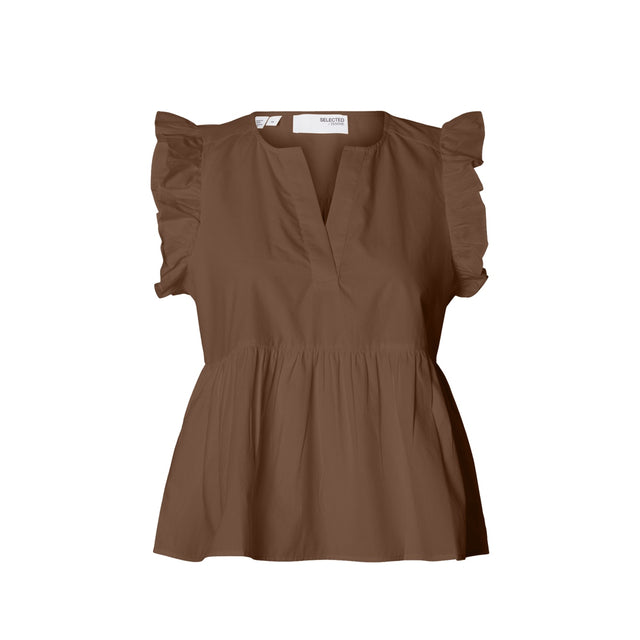 Smuk Blair Ida Top fra Selected Women - brun