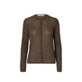 Chocholate chip strik cardigan fra Selected woman - foran