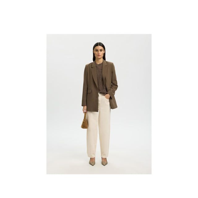 Chocholate chip strik t-shirt fra selected woman - helfigur