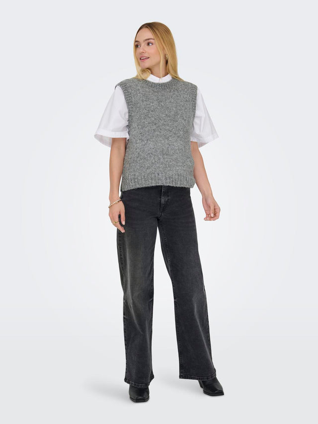 JDY Malone S/L O-neck Vest Knit