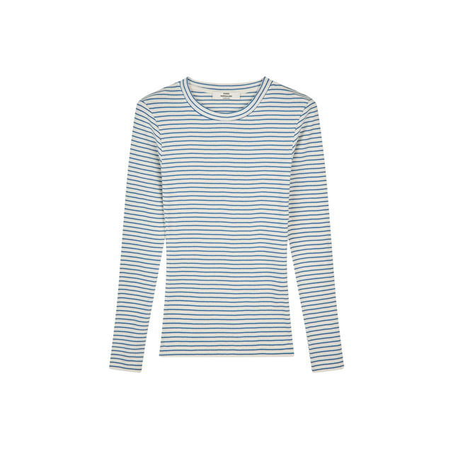 Mads Nørgaard 2x2 Cotton Stripe Tuba Tee LS