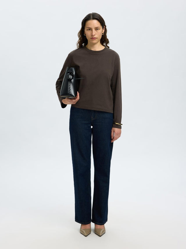 Selected Women Essential LS Boxy Tee